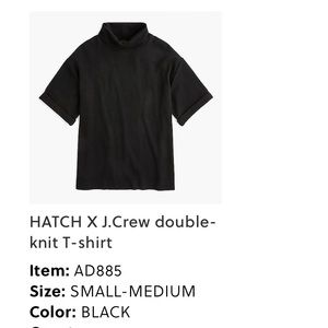🖤 J Crew double knit black top size S-M
